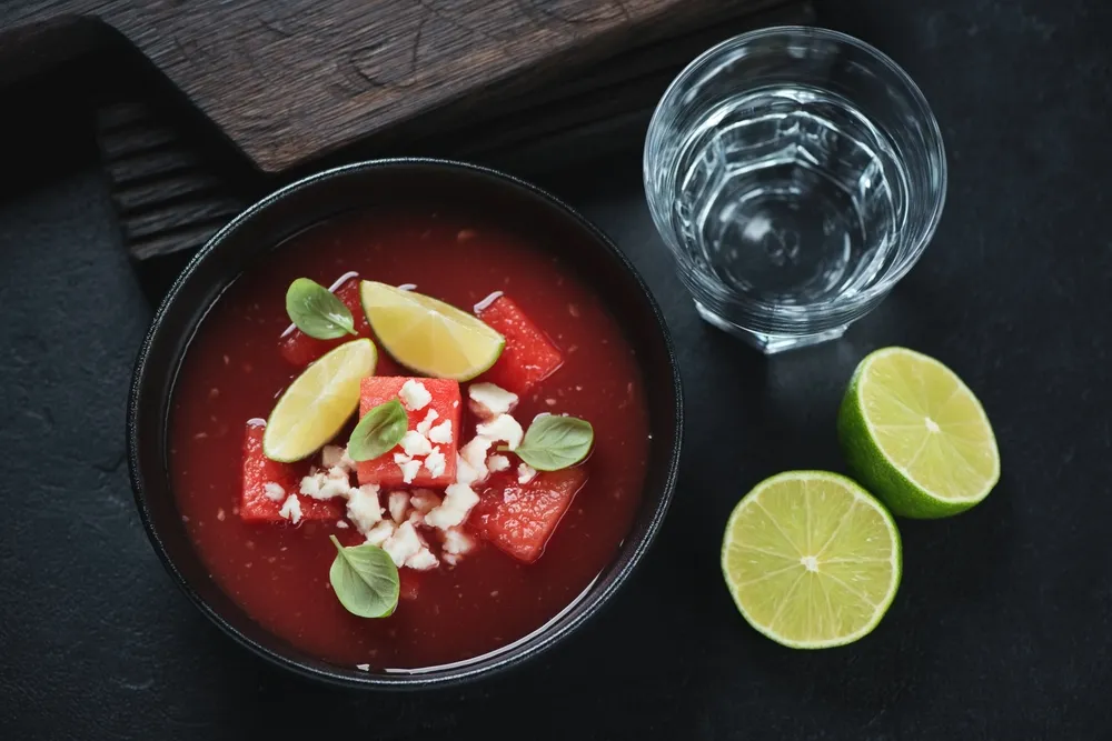 Recette Gaspacho de pastèque à la feta 