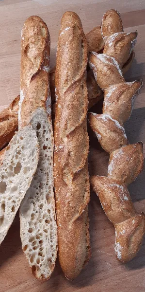 Recette Le pain de tradition française avec apport de pâte fermentée