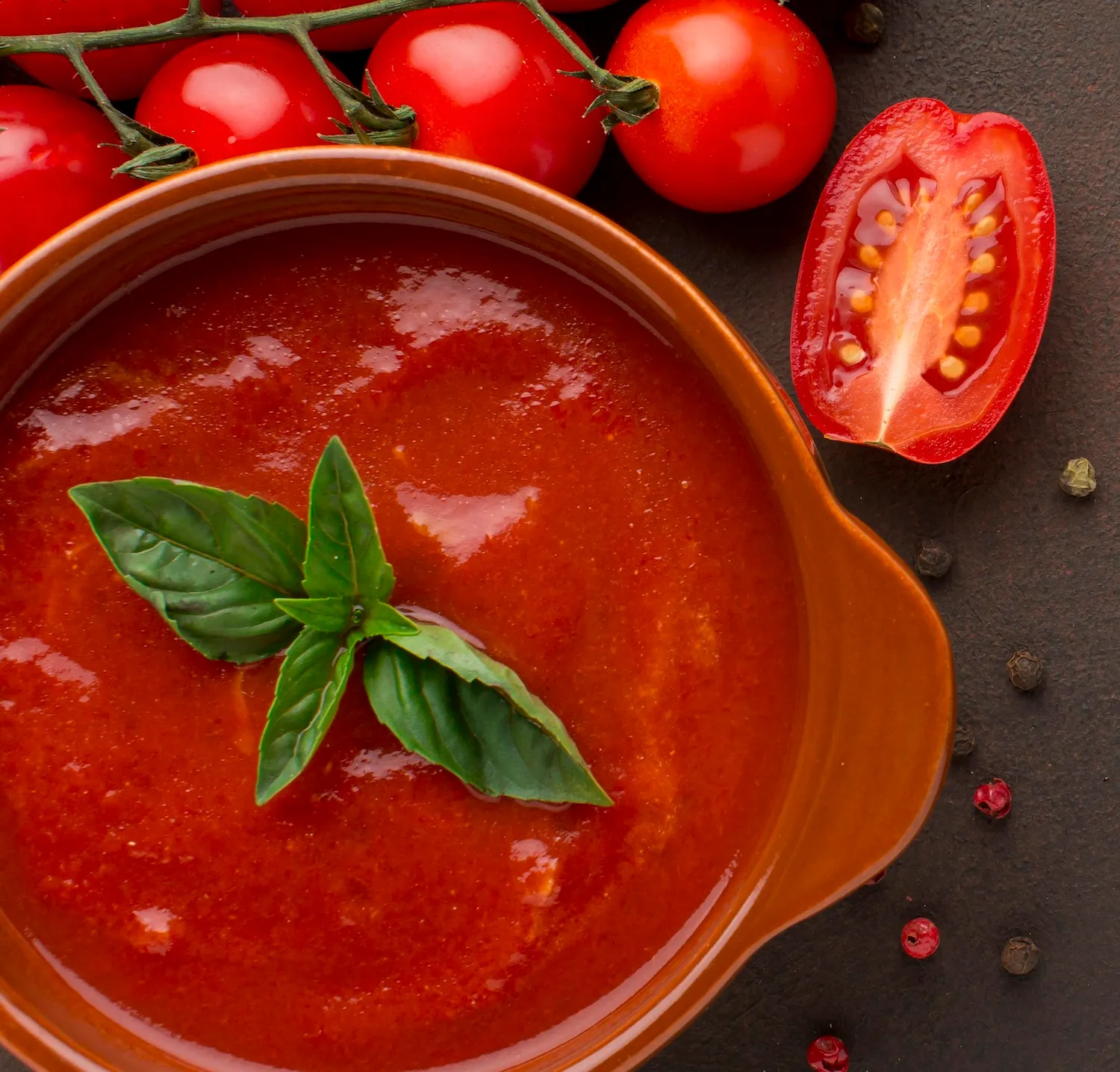 Sauce tomate concassée et estragon